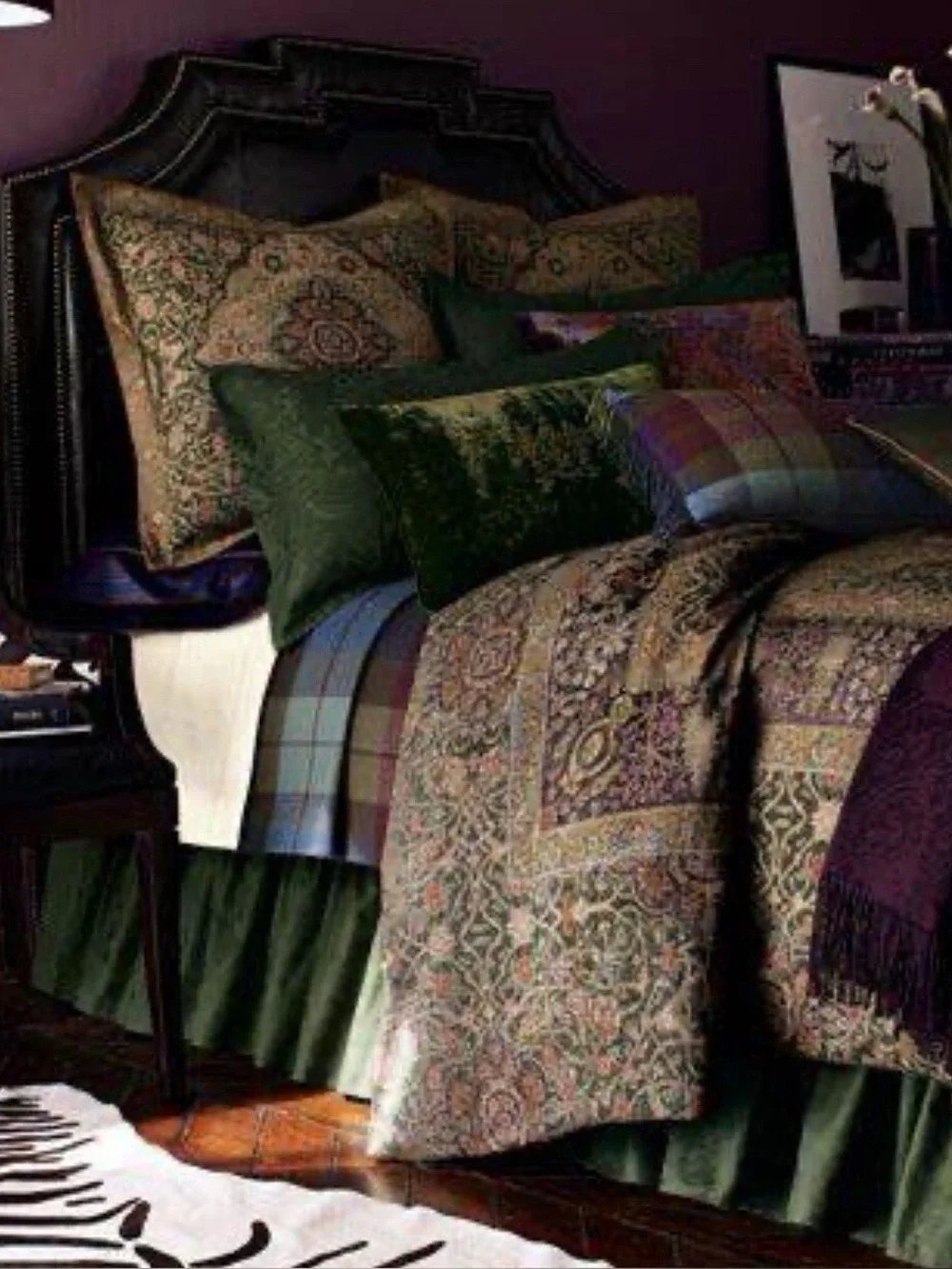 Ralph Lauren Rutherford Park Tapestry Rug Duvet and Euro Shams set